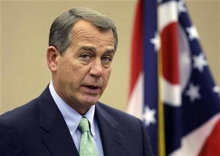 House Speaker Boehner warns against debt default